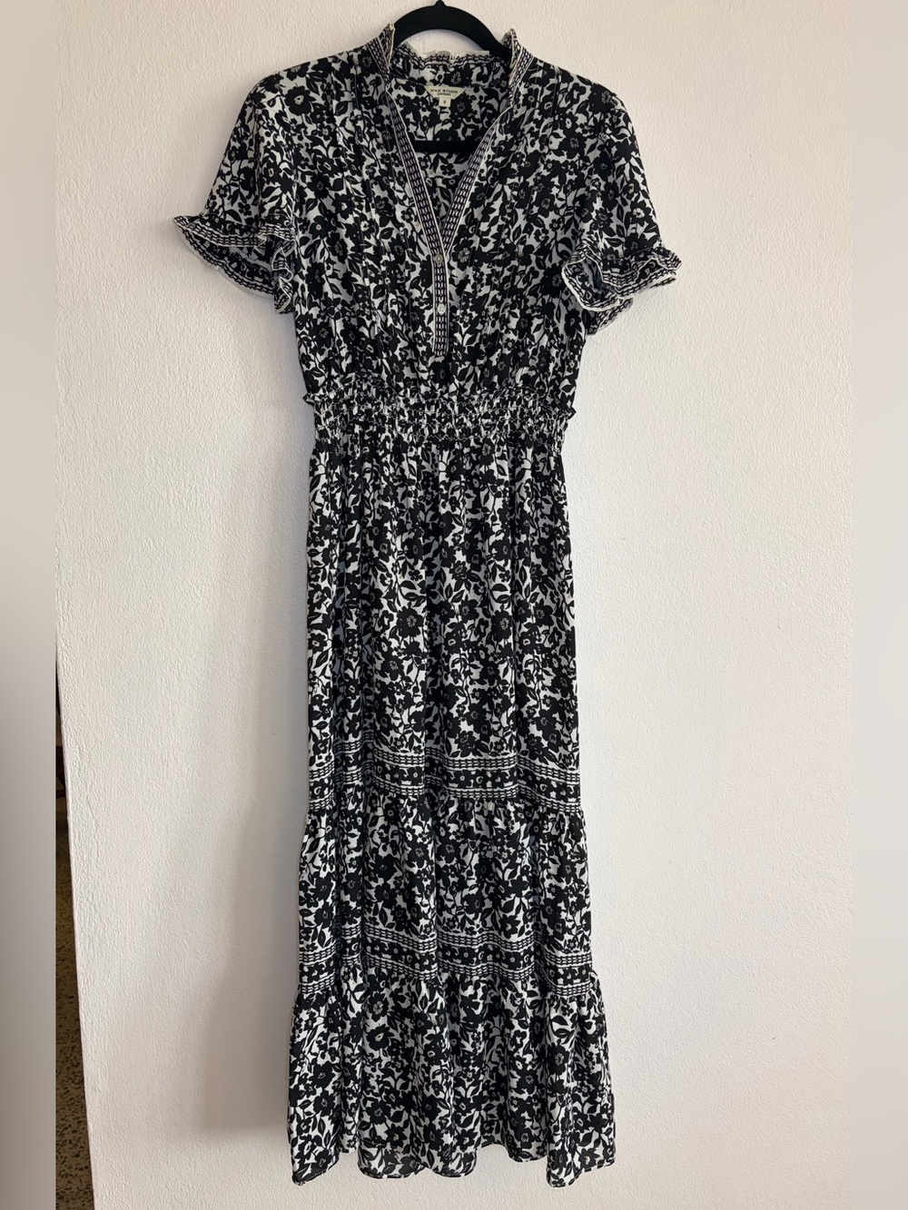 Max Studio Black & White Floral Maxi Dress - S